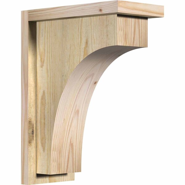 Ekena Millwork Huntington Rough Sawn Corbel w/Backplate, Douglas Fir, 6"W x 12"D x 16"H COR06X12X16HUN01RDF - main